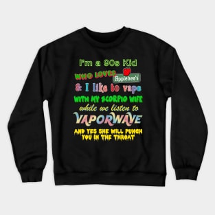 Targeted Style †††††††† Vaporwave Meme Design Crewneck Sweatshirt